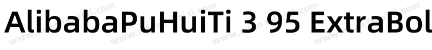 AlibabaPuHuiTi 3 95 ExtraBold 超粗体字体转换